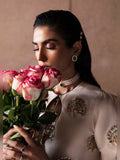 Hussain Rehar Luxury Pret Eid'24 Raw Silk Embellished Stitched 3-Piece Suit-Lin