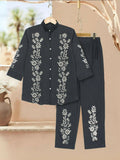 Velvour Girls Cotton Printed Co-Ord Set-VG158-A