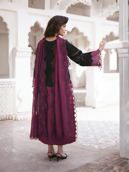 Parishay Shangrila Lawn Embroidered Unstitched 3-Piece Suit-SLA-02