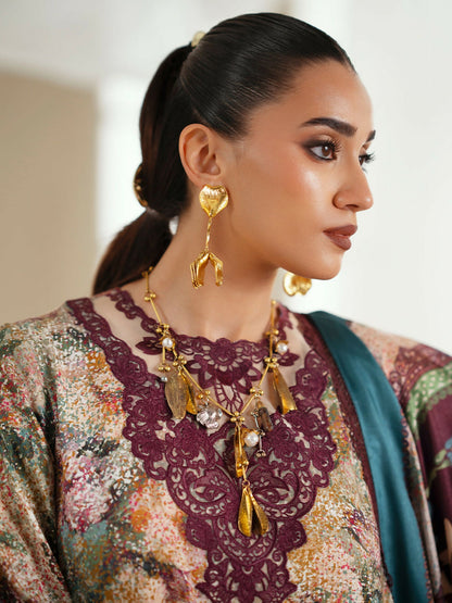 Binilyas Eres Bonita Viscose Embroidered Stitched 3-Piece Suit-1104-B