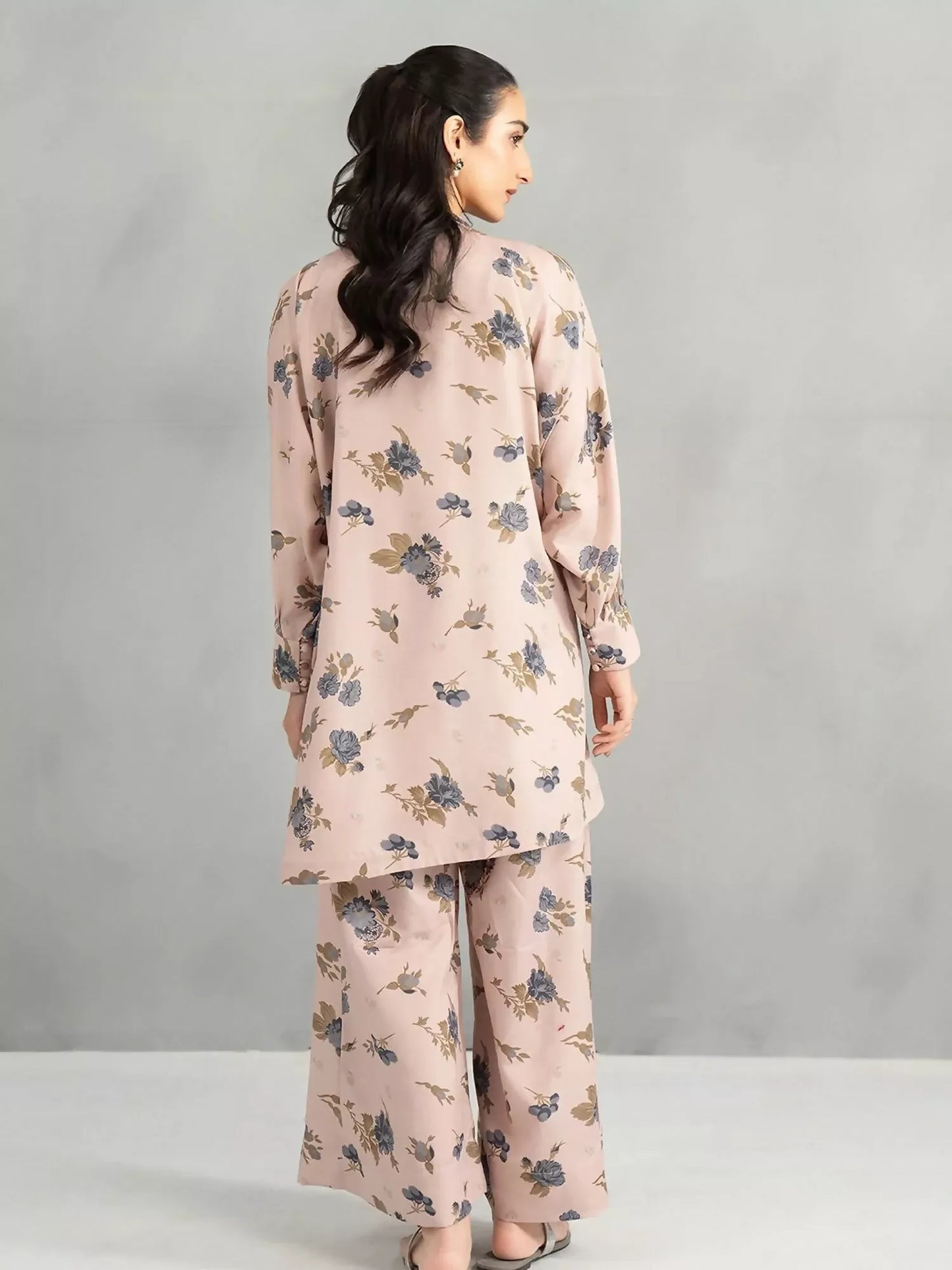 Panache Apparel Dear Summer Silk Lawn Printed Co-Ord Set-Honey Glow