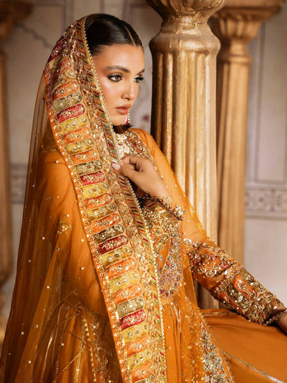 Shiza Hassan Shehnai Net Embellished Stitched 4-Piece Suit-Dina