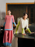Hussain Rehar Pay Day Vol IV Raw Silk Stitched 2-Piece Suit-Hibiscus