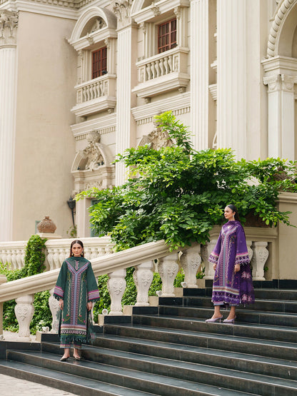 Parishay Ivy Bloom Viscose Embroidered Stitched 3-Piece Suit-IW-07