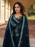 Panache Apparel Khaddar Embroidered Stitched Suit-Zeen-Black