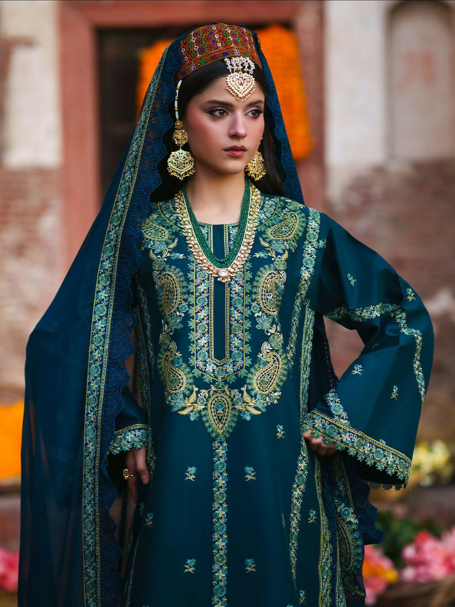 Mahnur Gul Luxury Lawn'26 Embroidered Stitched 3-Piece Suit-G-002