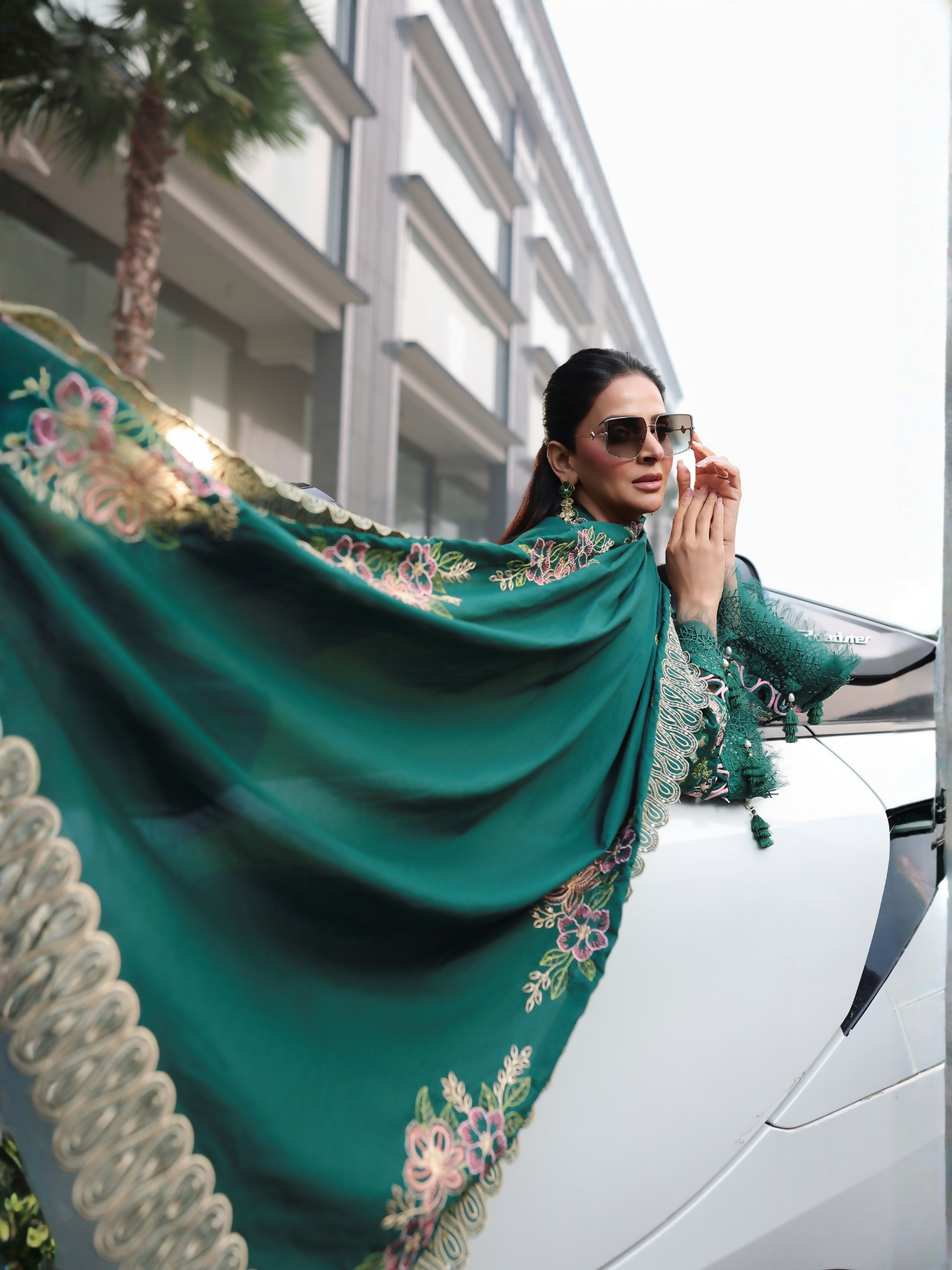 Parishay Monaco Luxury Lawn'26 Embroidered Unstitched 3-Piece Suit-MN-09