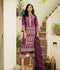 Panache Apparel Chambray Katan Embroidered Stitched Suit-Sangria