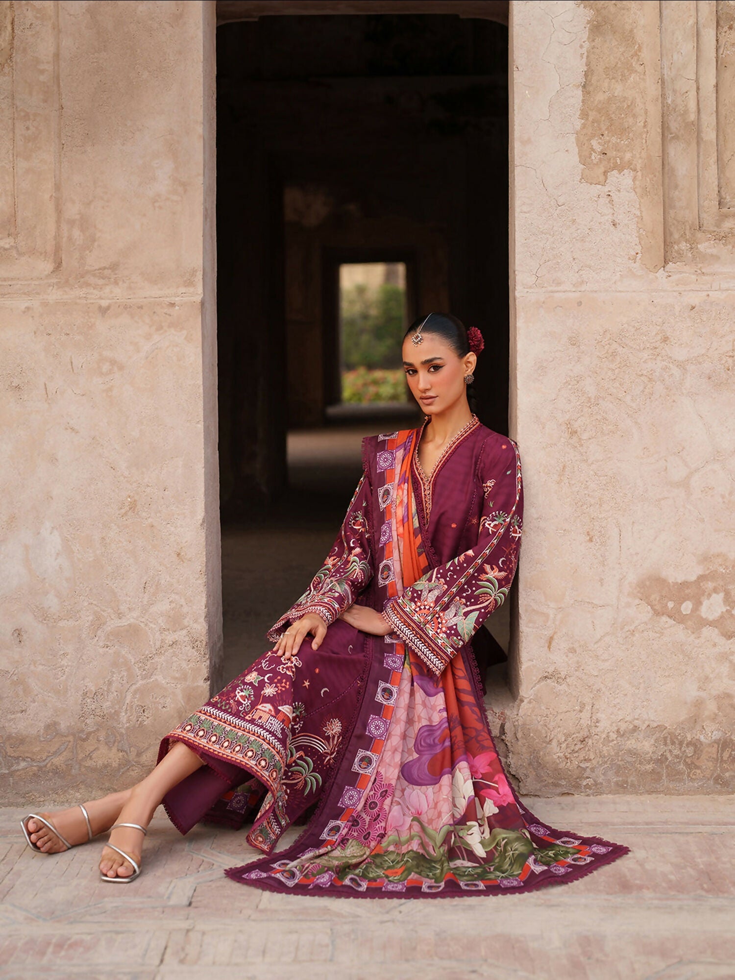 Binilyas Suroor Eid Pret'26 Lawn Embroidered Stitched 3-Piece Suit-242-A