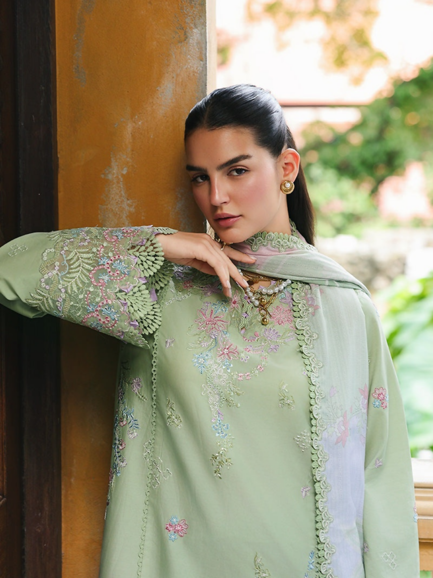 Qalamkar Qline Lawn Drop-1 Embroidered Unstitched 3-Piece Suit-RP-15-Rivah