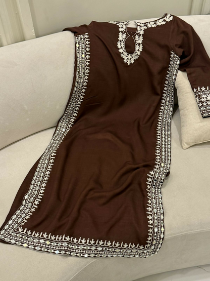 House Of Mahjan Eid Pret I Raw Silk Embellished Stitched 2-Piece Suit