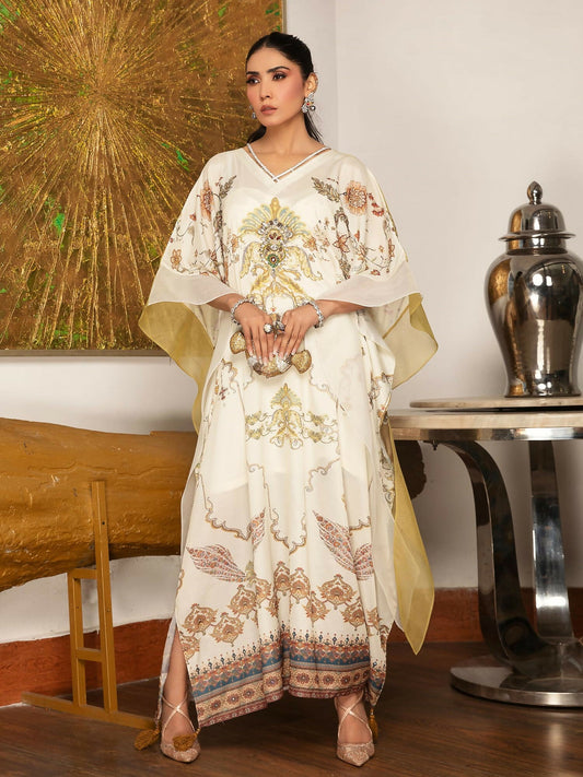 Shiza Hassan Sublime Luxury Pret Blended Silk Embellished Kaftan-Elvana
