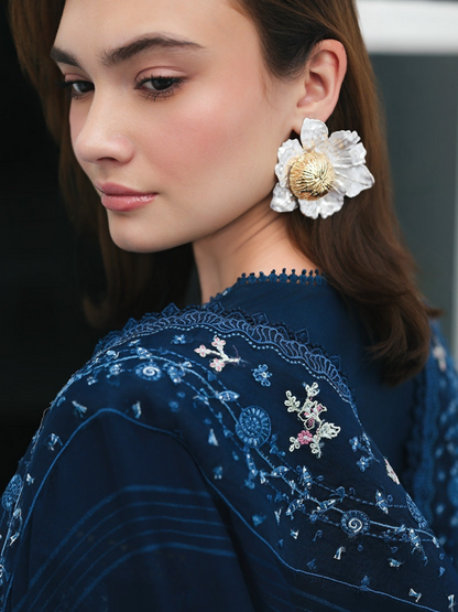 Qalamkar Qline Lawn Drop-1 Embroidered Unstitched 3-Piece Suit-RP-10-Zohal