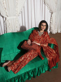 Hussain Rehar Basic Not Basic 3 Raw Silk Embellished Stitched 2-Piece Suit-Flamme