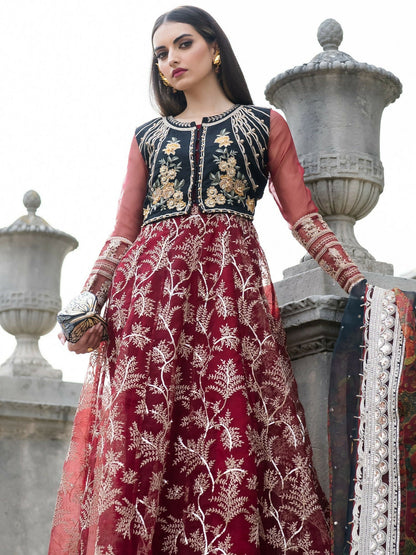 Shiza Hassan Lillian Wedding Formals Organza Embellished Stitched 3-Piece Suit-Nyrah