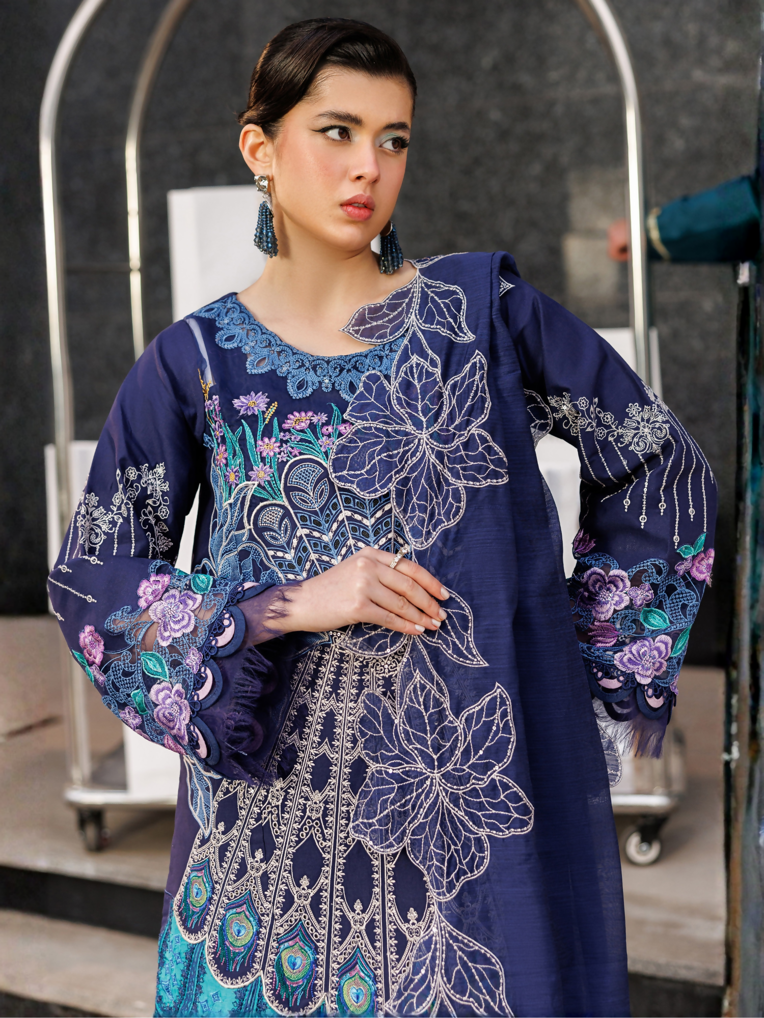 Parishay Monaco Luxury Lawn'26 Embroidered Unstitched 3-Piece Suit-MN-10