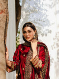 Panache Apparel Velvet Edit Micro Velvet 9000 Embroidered Stitched Suit-Surkh