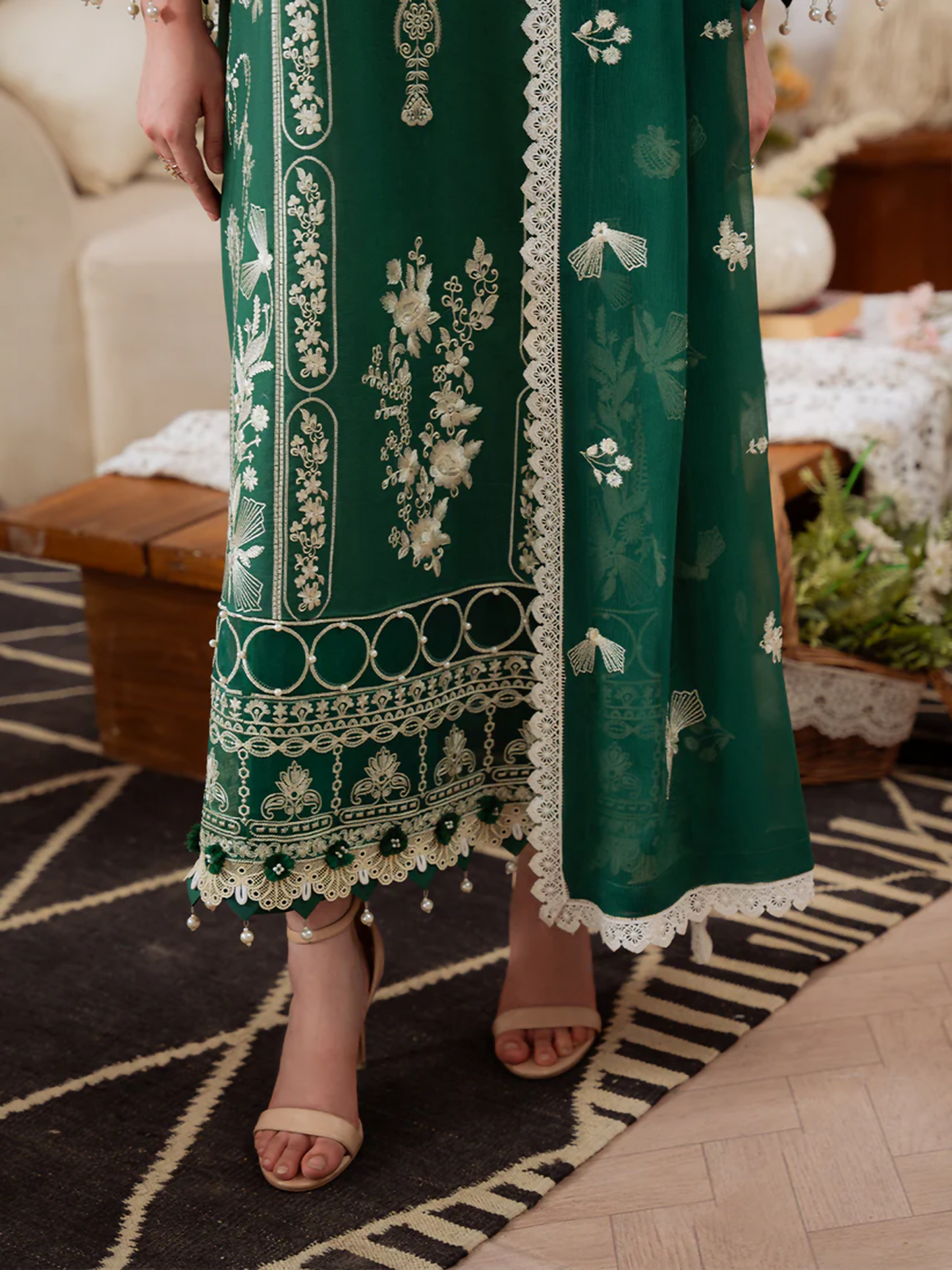 Mahnur Shanaya Lawn Embroidered Stitched 3-Piece Suit-SN-04