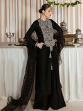 Hussain Rehar Moon In The Golden Cup Raw Silk Embellished Stitched 3-Piece Suit-Sable