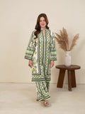 Stylish Collection Velvet Vogue Printed Co-Ord Set-Green Mint