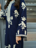 Tawakal Closet Linen Embroidered Stitched 3-Piece Suit-Izna