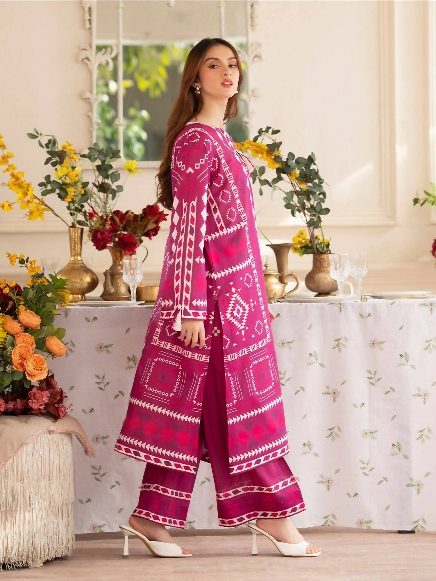 Mahnur Noir Lawn'26 Printed Co-Ord Set-N-04