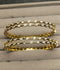 H&A Jewellery One Carat Silver Rhodium-Plated Bangles with Semi-Precious Stones