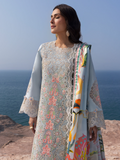 Mahnur Sirene Luxury Lawn Embroidered Unstitched 3-Piece Suit-Luna