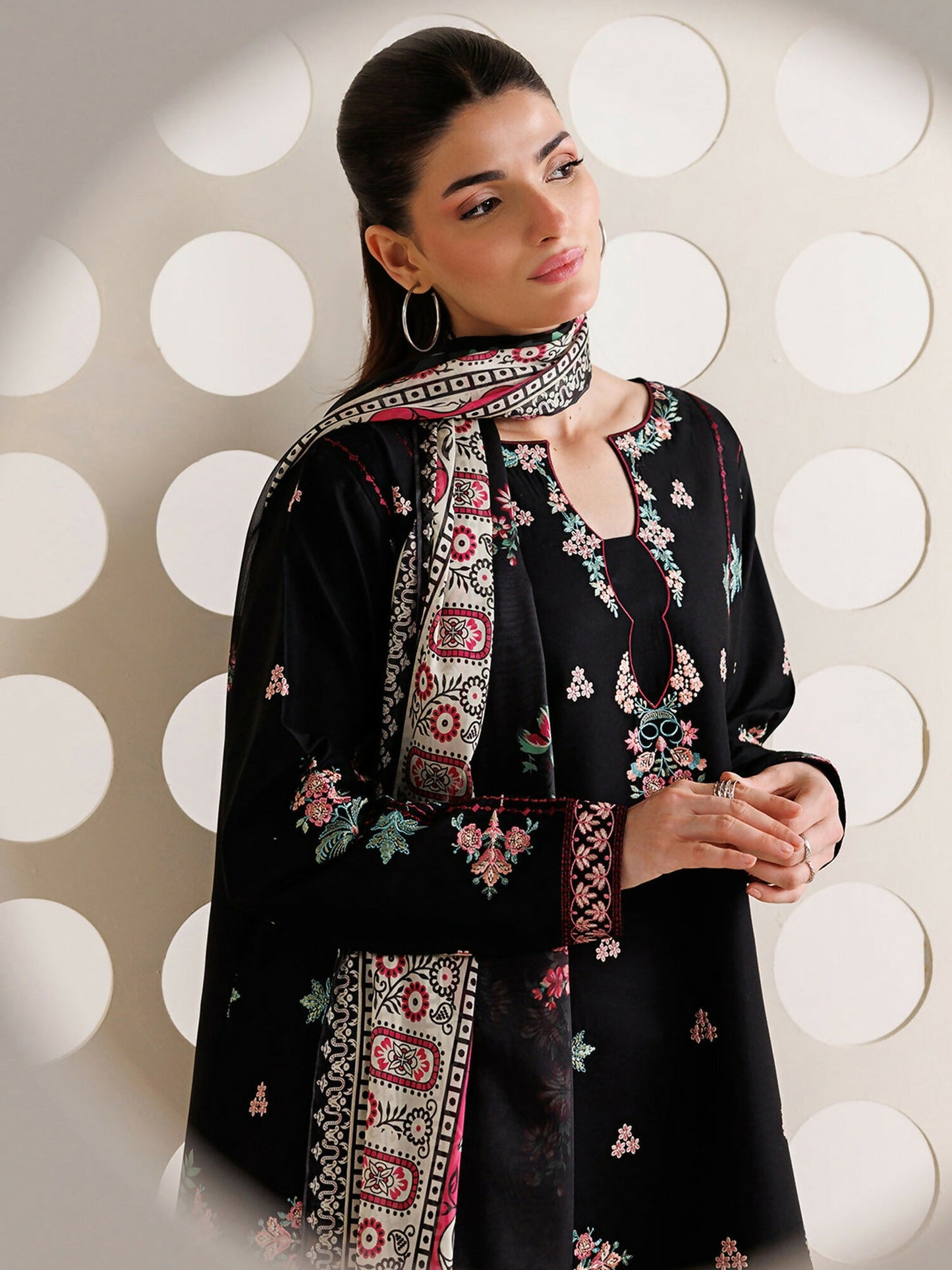 Panache Apparel Mistfall Vol II Cotton Embroidered Stitched Suit-Zyra