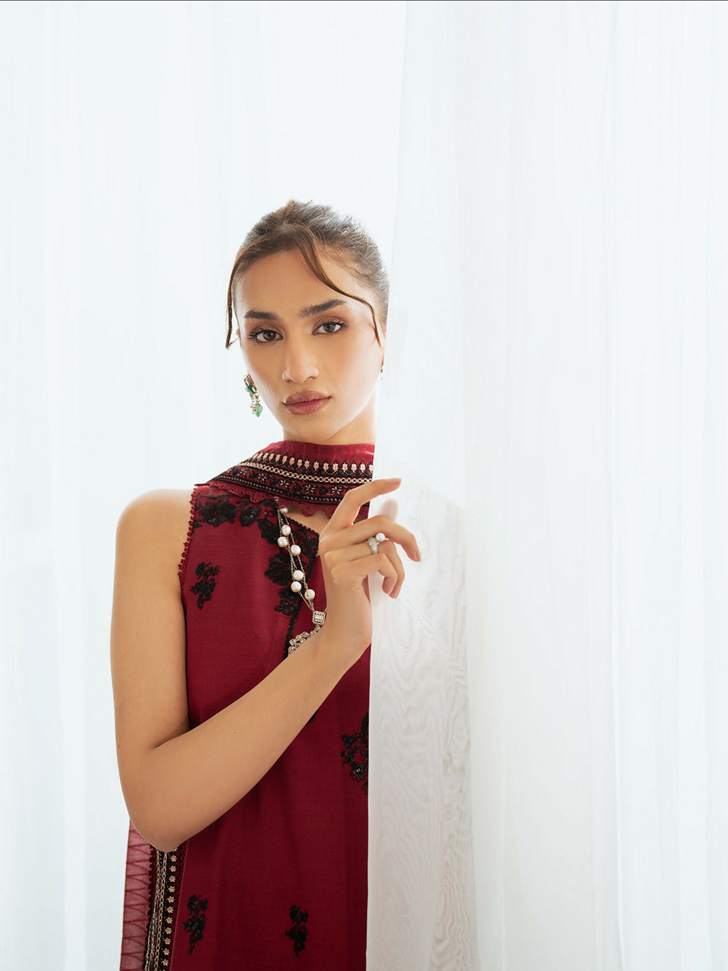 Mahnur Sera Pret'26 Jacquard Embroidered Stitched 3-Piece Suit-SP-09
