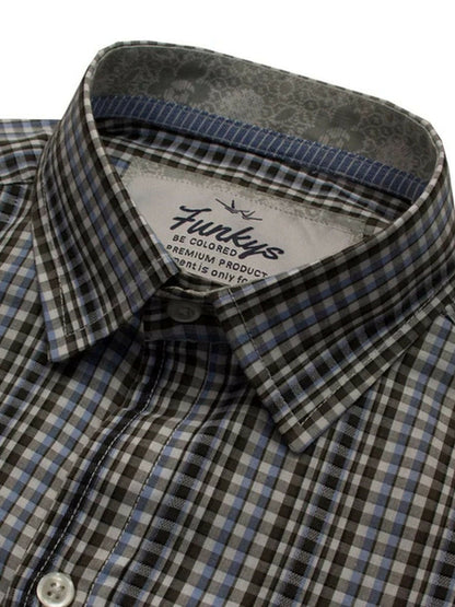 Funkys Vertical Checkered Casual Shirt-8689
