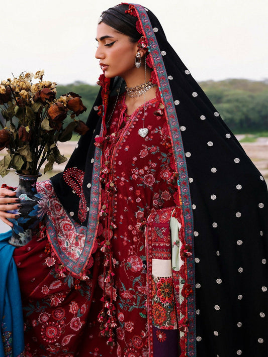 Hussain Rehar Karandi'25 Embroidered Unstitched 3-Piece Suit-Pankhuri