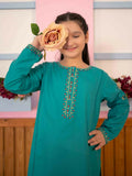 Velvour Girls Cotton Embroidered Stitched 2-Piece Suit-VG88-A