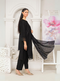 Siraphina Lawn Embroidered Stitched 3-Piece Suit-Heer Noir