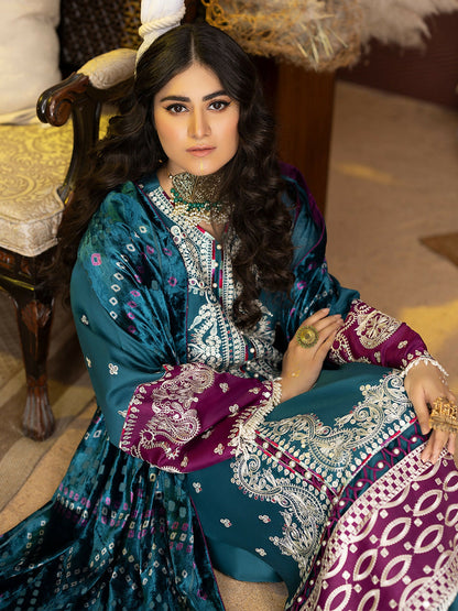 Binilyas Kotrai Embroidered Unstitched 3-Piece Suit-804-B