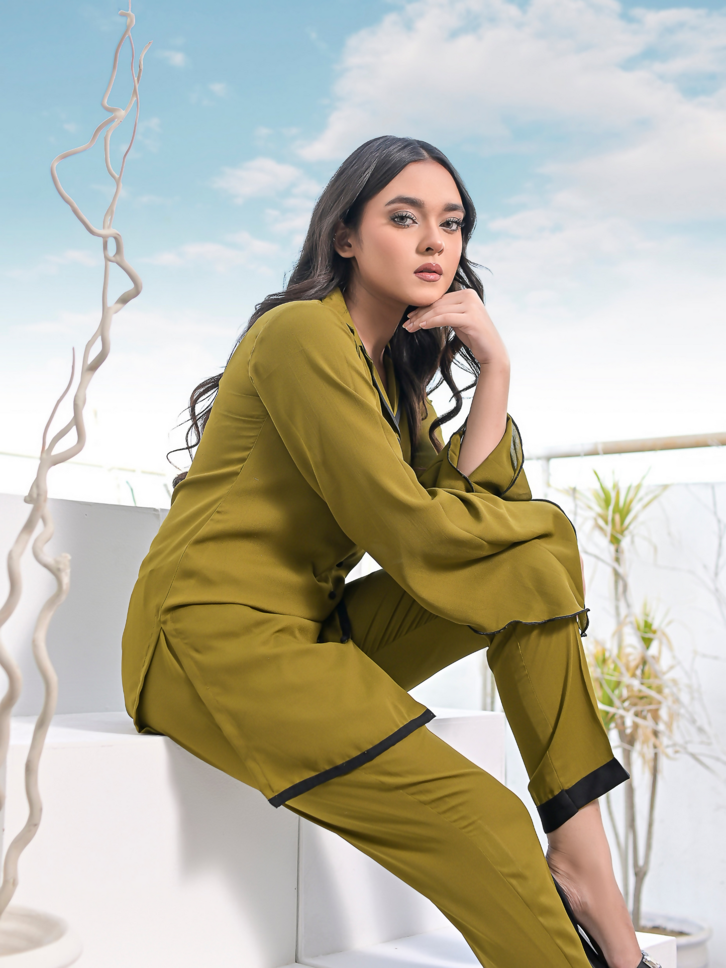 Ruby's Couture Haute & Chic Georgette Co-Ord Set-Doreti