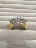 H&A Jewellery 18K Gold Polished Zircon Band Ring