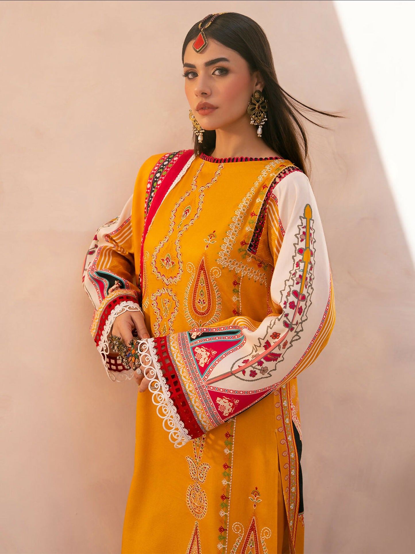 Binilyas Kotrai Embroidered Unstitched 3-Piece Suit-791-B