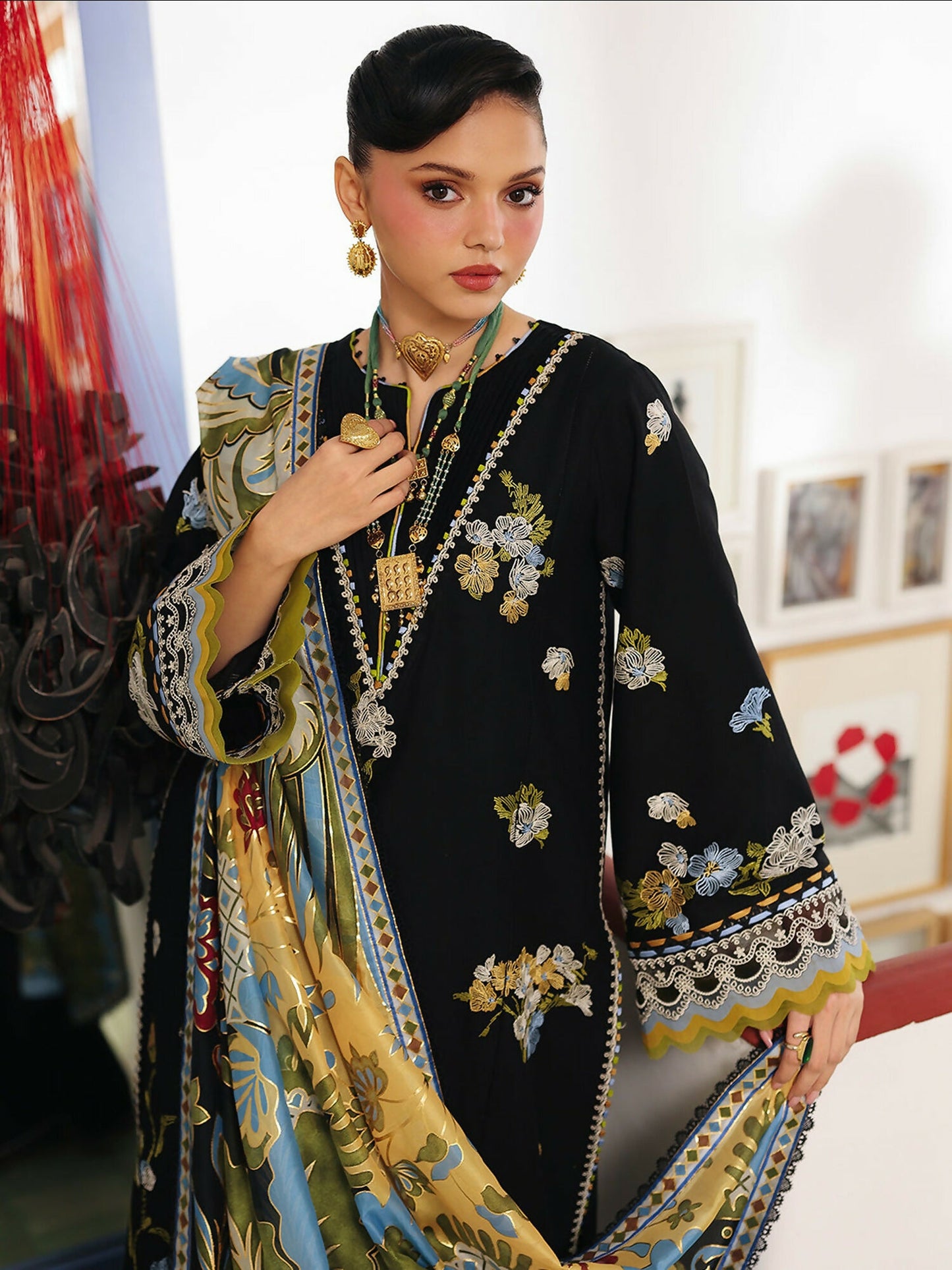 Binilyas Lumina Summer Lawn Embroidered Unstitched 3-Piece Suit-L71-B