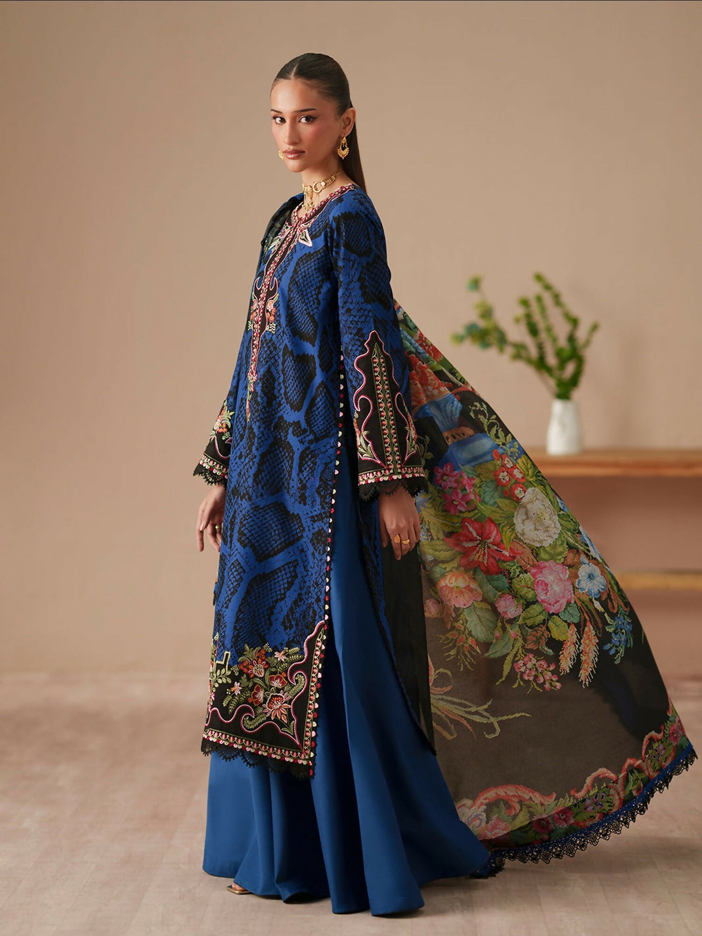 Binilyas Jojo Summer'26 Lawn Embroidered Unstitched 3-Piece Suit-83B