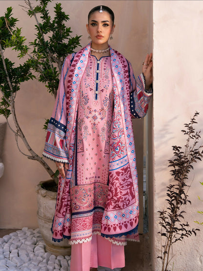 Binilyas Kotrai Embroidered Unstitched 3-Piece Suit-796 - A