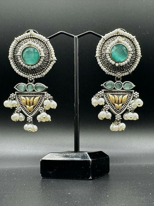 H&A Jewellery Handmade Brass Oxidized Jhumka