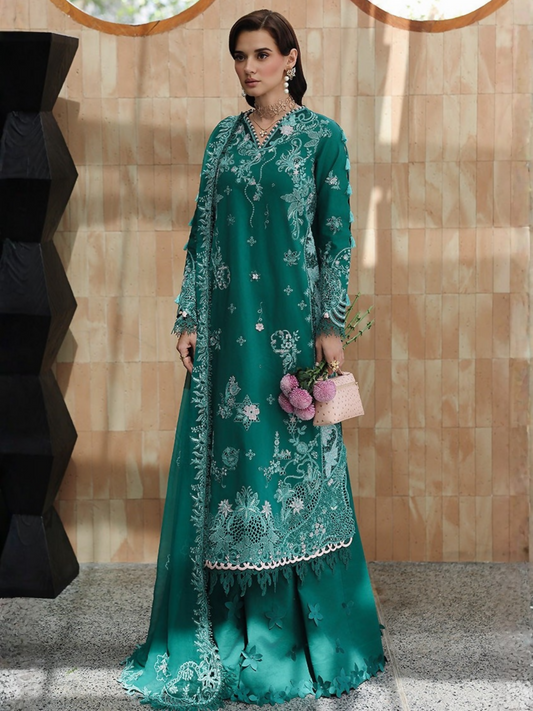 Qalamkar Chikankari Eid Edit'26 Lawn Embroidered Unstitched 3-Piece Suit-CM-07 Rogue