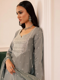 Allure By IH Be-My-Guest Thai silk Embroidered Stitched 3-Piece Suit-Wild Cold