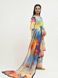 Imran Aftab Basant Mela Raw Silk Printed Stitched 3-Piece Suit-IARP 08