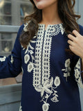 Tawakal Closet Linen Embroidered Stitched 3-Piece Suit-Izna