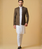 Gem Garments Janaan Jacquard Embroidered Prince Coat-Muzayyan