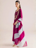 Allure By IH Silver Night Tussel Silk Embroidered Stitched 3-Piece Suit-Nirvana