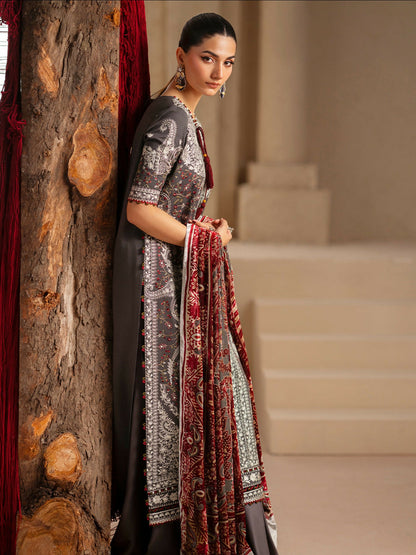 Binilyas Saqqara Kotrai Embroidered Unstitched 3-Piece Suit-161-A