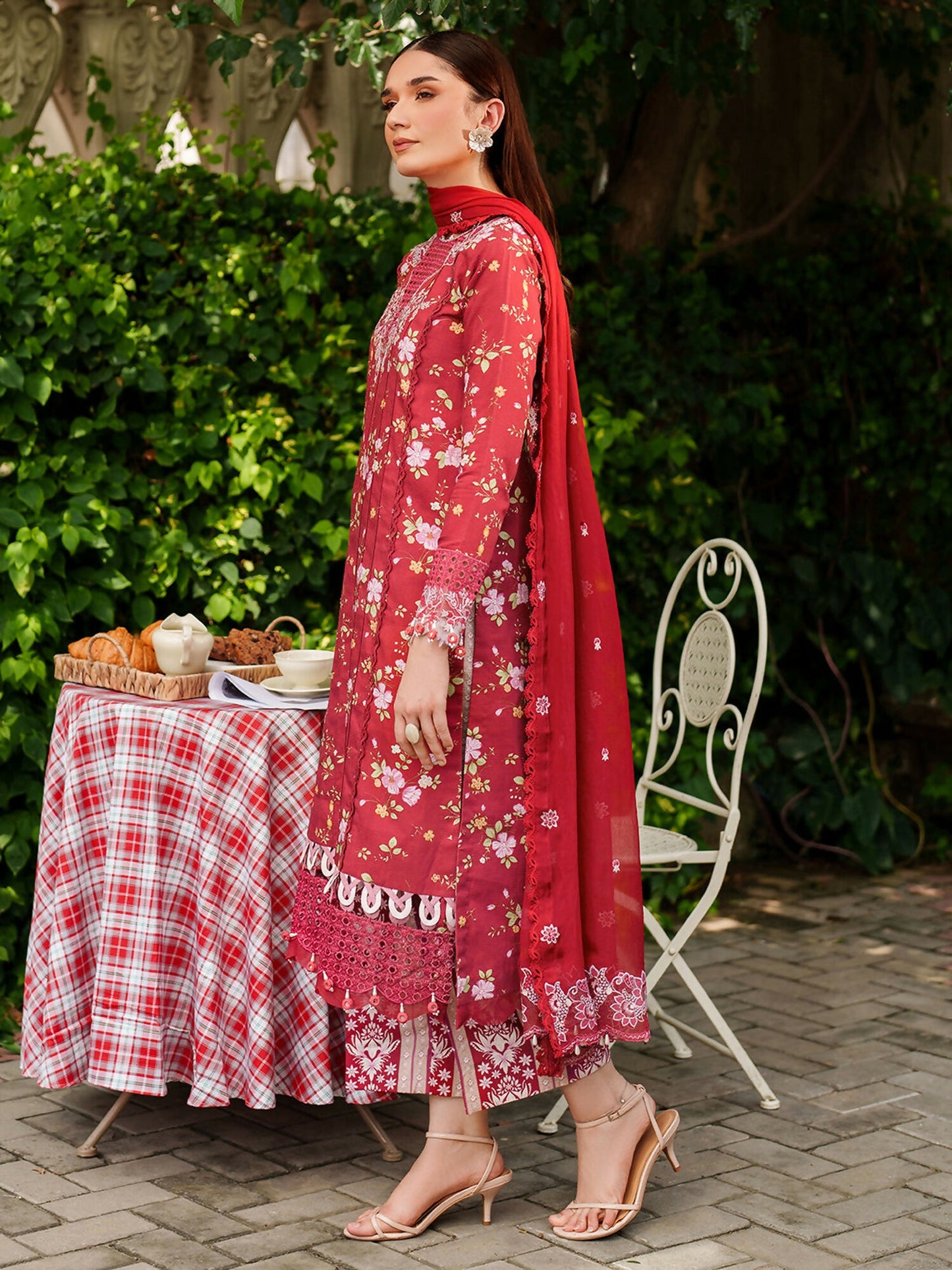 Parishay Ivy Bloom Viscose Embroidered Stitched 3-Piece Suit-IW-02